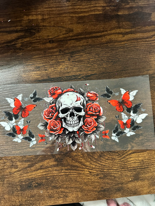 Skull rose butterfly