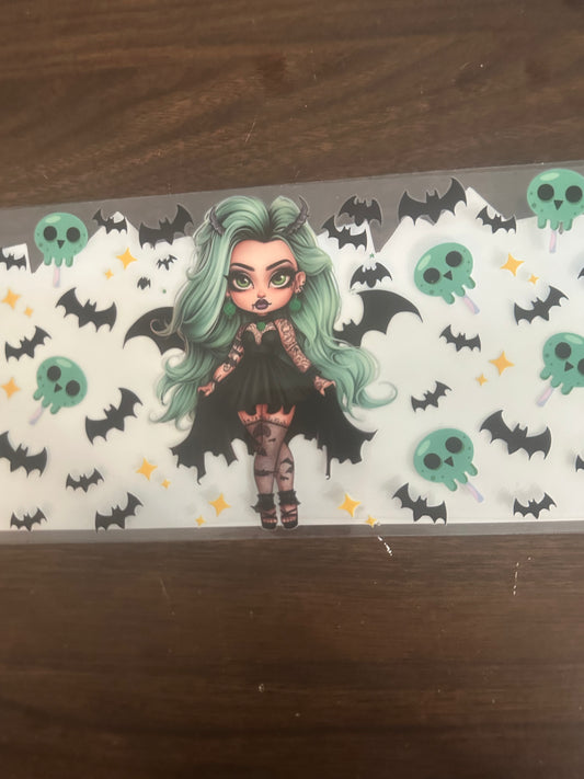 Bat and skull lady