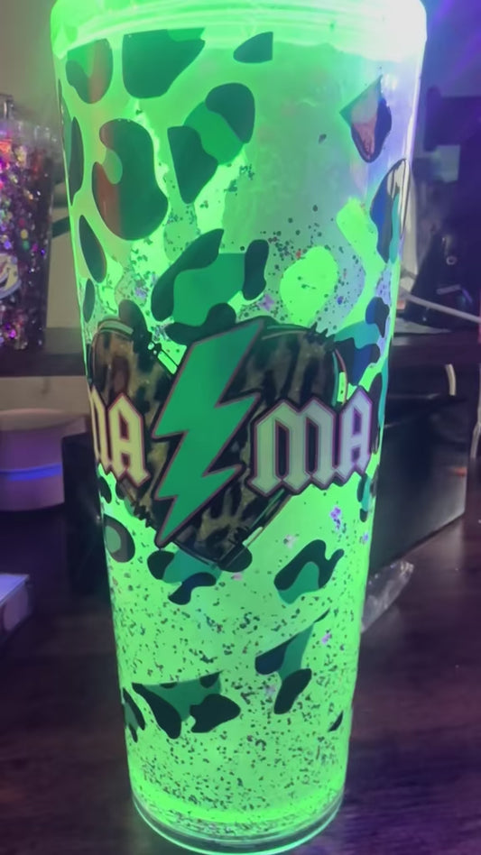 24oz Glow in the dark customizable tumbler