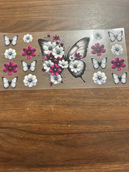 Butterflies and flowers