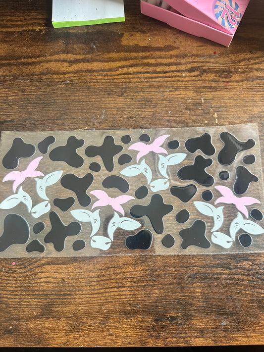 Cow pink bow
